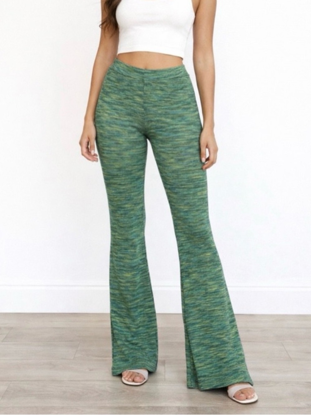 Sunday Best Posie Pant, Space Dye Green Print - Sz M💚